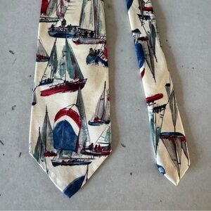 POLO Ralph Lauren Vintage Blue Label Sailboats Men’s Silk Tie Nordstrom Preppy